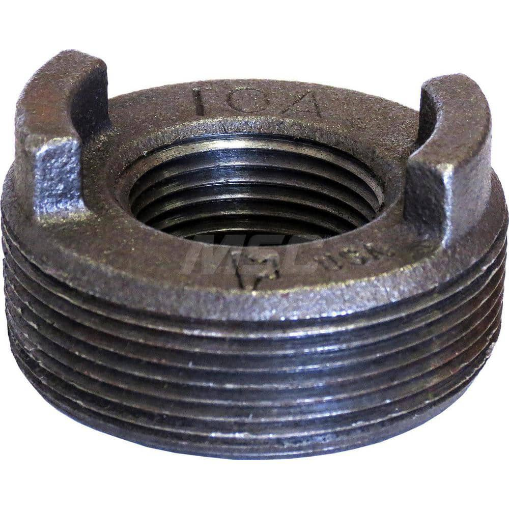 Black Face Bushing: 2-1/2 x 1-1/4″, 150 psi, Threaded Malleable Iron, Black Finish, Class 150