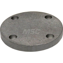 Black Blind Flange: 1″ IPS x 4-1/4″ OD, 125 psi, Threaded Cast Iron, Black Finish, Class 125