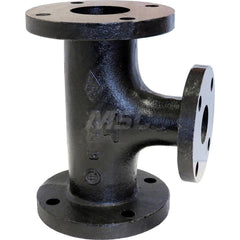 Black Tee: 6 x 6 x 4″, 125 psi, Threaded Cast Iron, Black Finish, Class 125