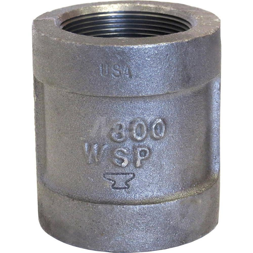 Black Coupling: 1-1/4″, 300 psi, Threaded Malleable Iron, Galvanized Finish, Class 300