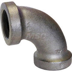 Black 90 ° Elbow: 1-1/2″, 0 psi, Threaded Cast Iron, Black Finish, Class 702