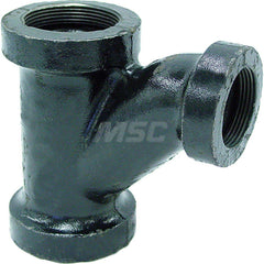 Black 90 ° Long Turn Ty: 2 x 2 x 1-1/2″, 0 psi, Threaded Cast Iron, Black Finish, Class 731