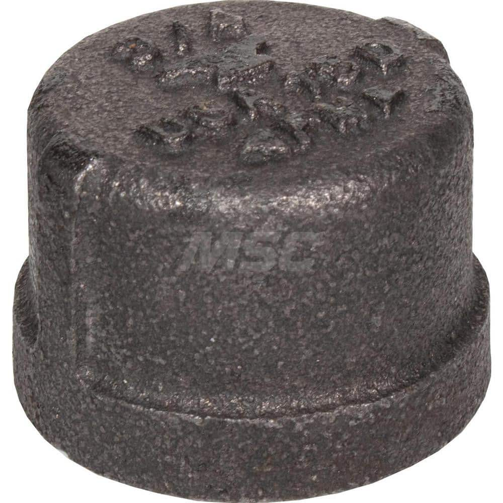 Black Cap: 2-1/2″, 150 psi, Threaded Malleable Iron, Galvanized Finish, Class 150