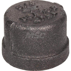 Black Cap: 2″, 150 psi, Threaded Malleable Iron, Galvanized Finish, Class 150