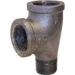 Black Tee: 1-1/4 x 1 x 1-1/4″, 150 psi, Threaded Malleable Iron, Galvanized Finish, Class 150