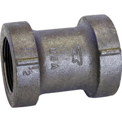 Black Coupling: 1-1/2″, 0 psi, Threaded Cast Iron, Black Finish, Class 753