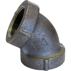 Black 90 ° Short Turn Ty: 1-1/2″, 0 psi, Threaded Cast Iron, Black Finish, Class 703