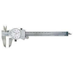 Dial Calipers; Accuracy (Decimal Inch): +/-.002; Maximum Measurement (Inch): 8; Jaw Length (mm): 50.00; Measures: Outside Measurement; Step Measurement; Inside Measurement; Depth Measurement; Range Per Revolution (Decimal Inch): 0.200; Caliper Material: S