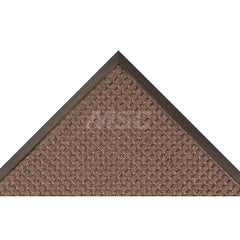 Carpeted Entrance Mat: 72' Long, 48' Wide, Blended Yarn Surface Standard-Duty Traffic, Rubber Base, Brown