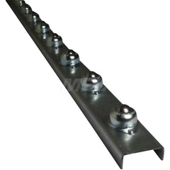 Gravity Conveyors; Conveyor Type: Flow Rail; Component: Ball Transfer; Telescopic: No; Roller Diameter (Decimal Inch): 2.5000; Overall Width: 3; Wheel Material: Zinc Plated Steel; Minimum Extended Length: 10.0 ft; Maximum Extended Length: 10.0000; Minimum