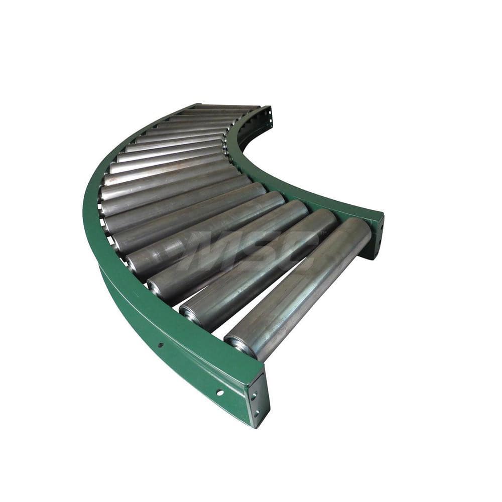 Gravity Conveyors; Conveyor Type: Roller; Component: 90 Degree Curved Conveyor; Telescopic: No; Roller Diameter (Decimal Inch): 2.6300; Overall Width: 42; Wheel Material: Steel; Minimum Extended Length: 74.1000 in; Maximum Extended Length: 74.1000; Minimu