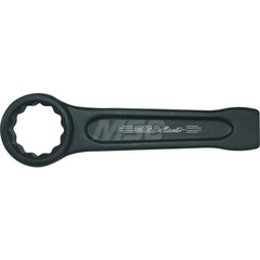 Box End Striking Wrench: 36 mm, 12 Point, Single End 210 mm OAL, Steel, Black Finish