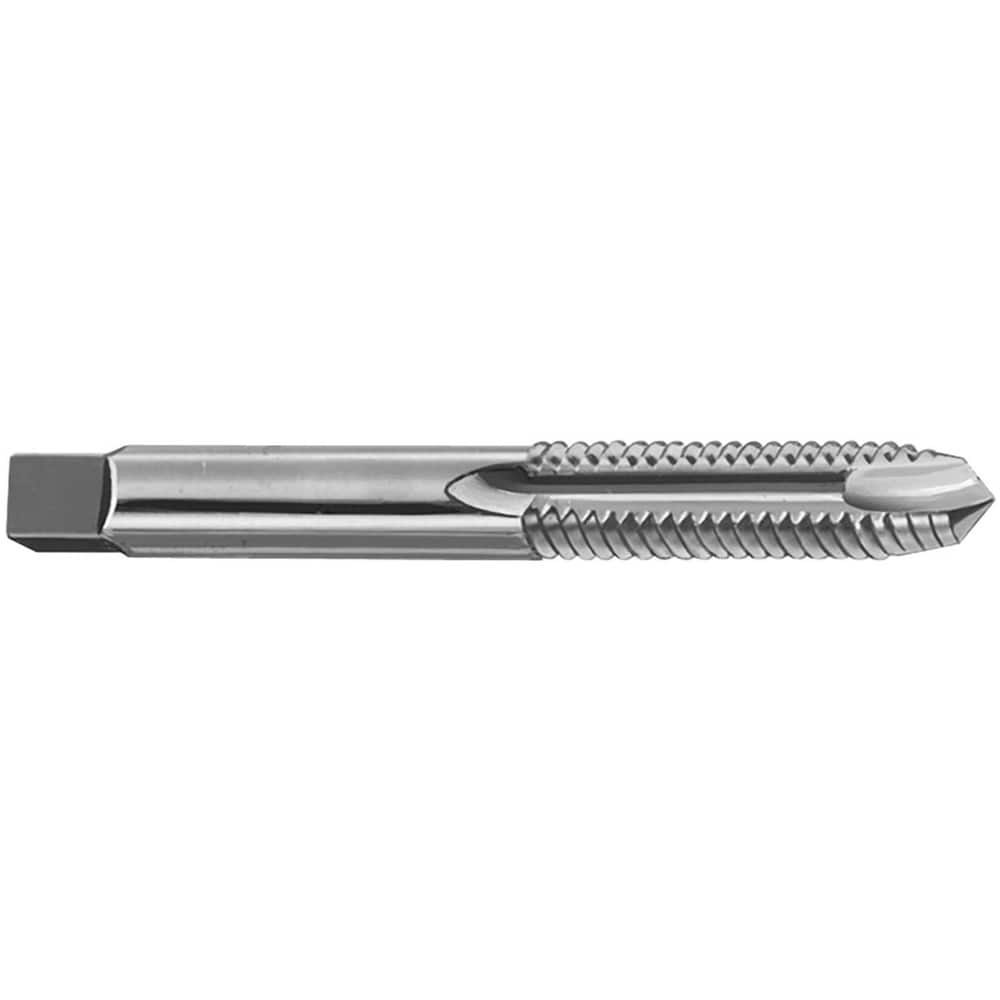 Spiral Point Tap: #8-32, UNC, 2 Flutes, Plug, 3B, High Speed Steel, Chrome Finish 3/4″ Thread Length, 2.13″ OAL, Right Hand, H2