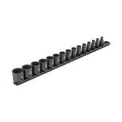 Socket Set: 15 Pc, 3/8″ Drive 12 Point, Manganese Phosphate Finish