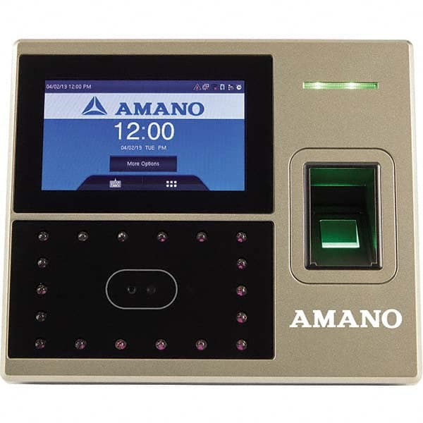 Amano - Time Clocks & Time Recorders Punch Style: Biometric Power Source: 100 to 240 V @ 50 to 60 Hz - Makers Industrial Supply