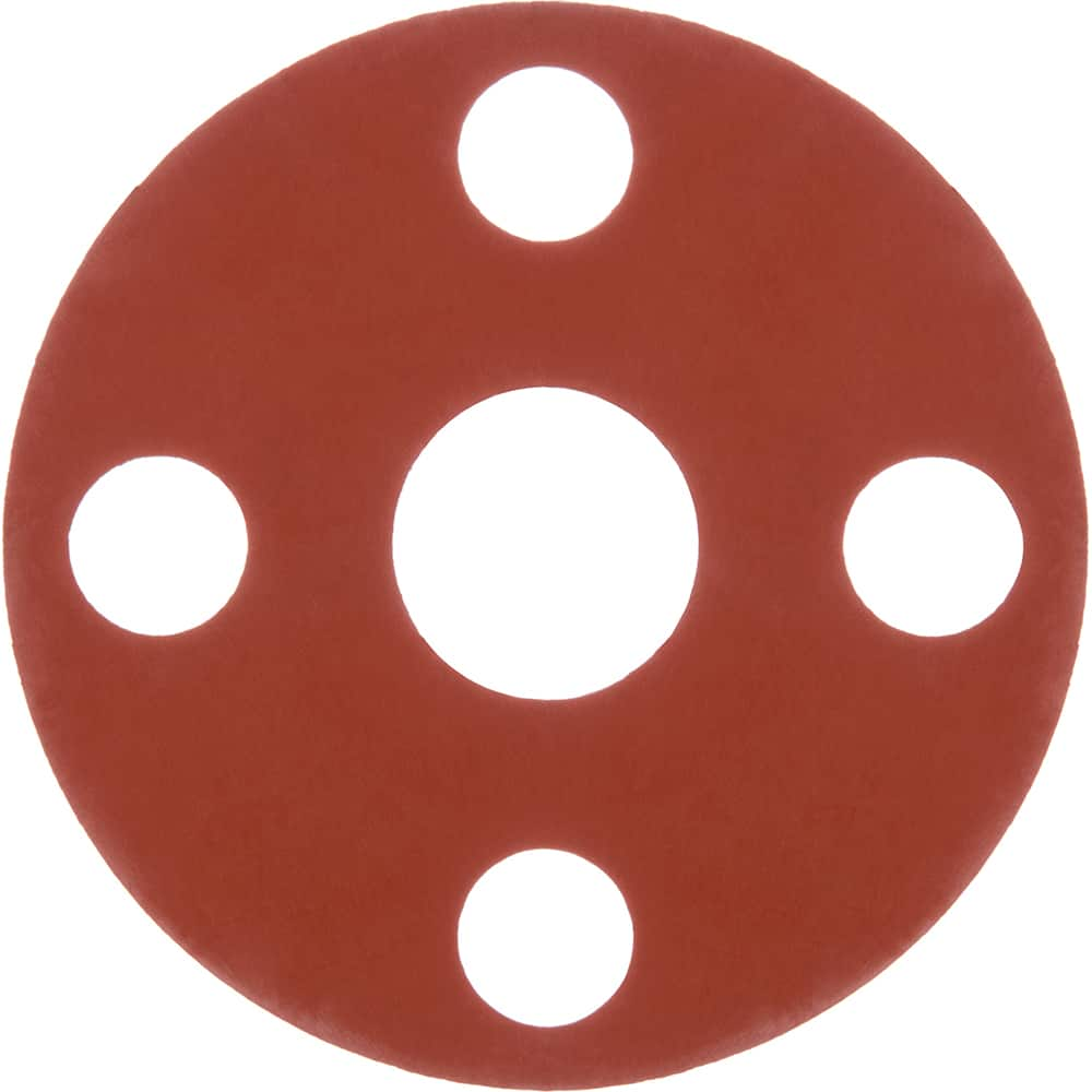 USA Sealing - Flange Gasketing; Nominal Pipe Size: 2 (Inch); Inside Diameter (Inch): 2-3/8 ; Thickness: 1/16 (Inch); Outside Diameter (Inch): 6-1/2 ; Material: SBR Rubber ; Color: Red - Exact Industrial Supply