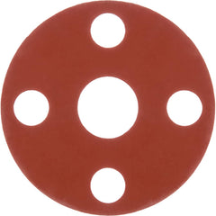 USA Sealing - Flange Gasketing; Nominal Pipe Size: 4 (Inch); Inside Diameter (Inch): 4-1/2 ; Thickness: 1/16 (Inch); Outside Diameter (Inch): 9 ; Material: SBR Rubber ; Color: Red - Exact Industrial Supply