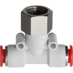 Push-To-Connect Tube Fitting: Female Branch Tee, 1/4″ OD Polybutylene, 350 psi