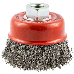 Norton - 3" Diam 5/8-11 Threaded Arbor Carbon Steel Fill Cup Brush - Makers Industrial Supply