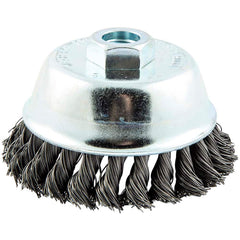 Norton - 4" Diam 5/8-11 Threaded Arbor Carbon Steel Fill Cup Brush - Makers Industrial Supply