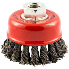 Norton - 2-3/4" Diam 5/8-11 Threaded Arbor Carbon Steel Fill Cup Brush - Makers Industrial Supply