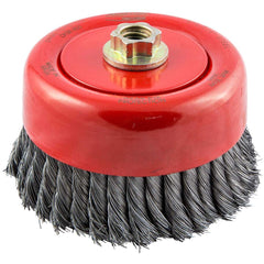 Norton - 6" Diam 5/8-11 Threaded Arbor Carbon Steel Fill Cup Brush - Makers Industrial Supply