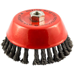 Norton - 6" Diam 5/8-11 Threaded Arbor Carbon Steel Fill Cup Brush - Makers Industrial Supply