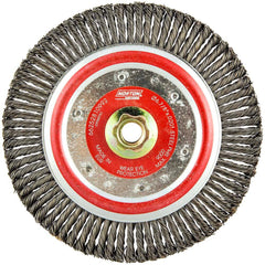 Norton - 6-7/8" OD, 5/8-11 Arbor Hole, Stringer Bead Carbon Wheel Brush - Makers Industrial Supply