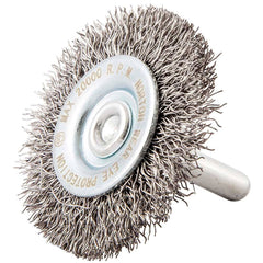 Norton - 2" OD, Crimped Carbon Wheel Brush - Makers Industrial Supply