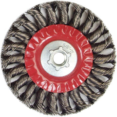 Norton - 5" OD, 5/8-11 Arbor Hole, Knotted Carbon Wheel Brush - Makers Industrial Supply