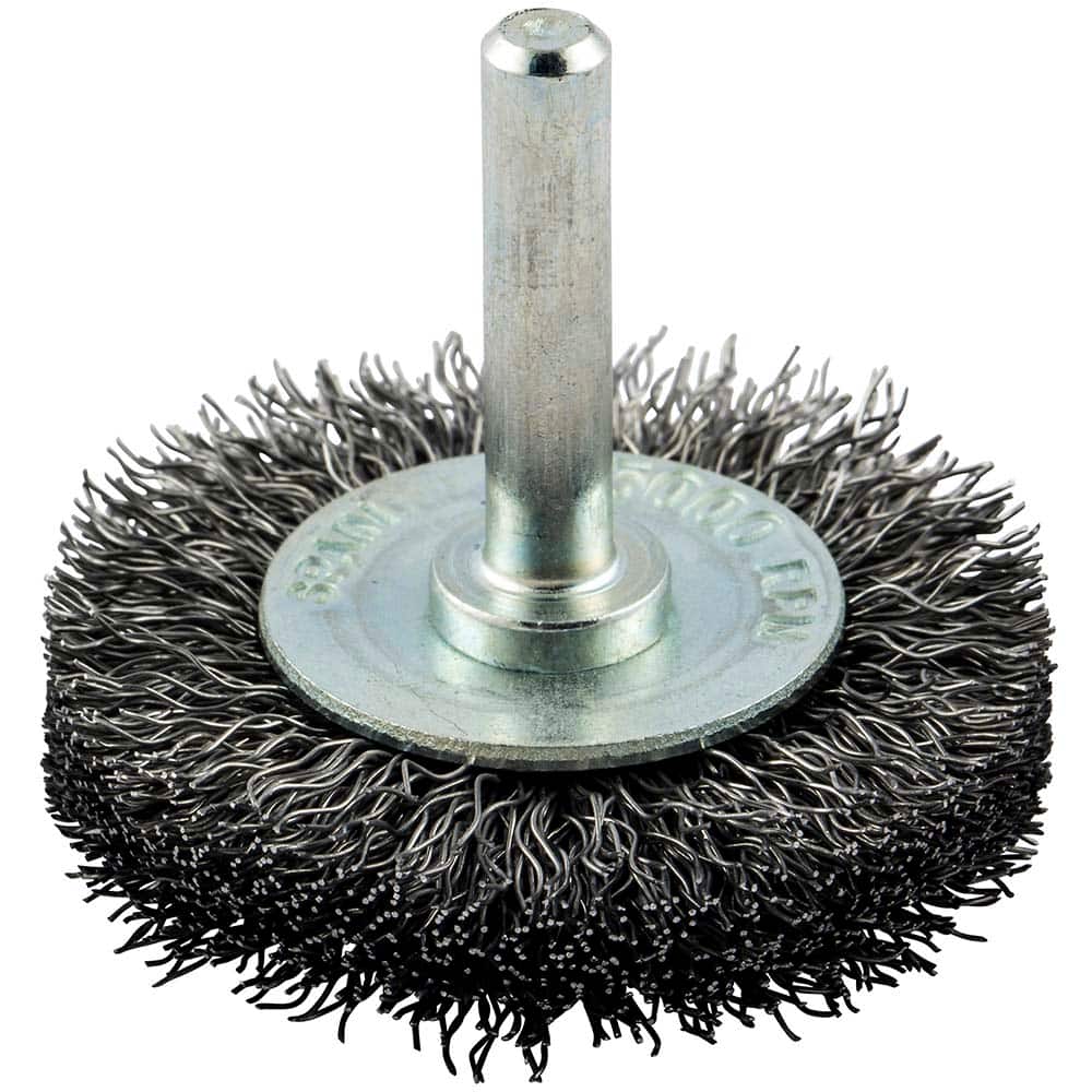 Norton - 2" OD, Crimped Carbon Wheel Brush - Makers Industrial Supply