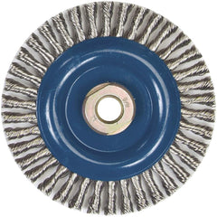 Norton - 5" OD, 5/8-11 Arbor Hole, Stringer Bead Stainless Steel Wheel Brush - Makers Industrial Supply