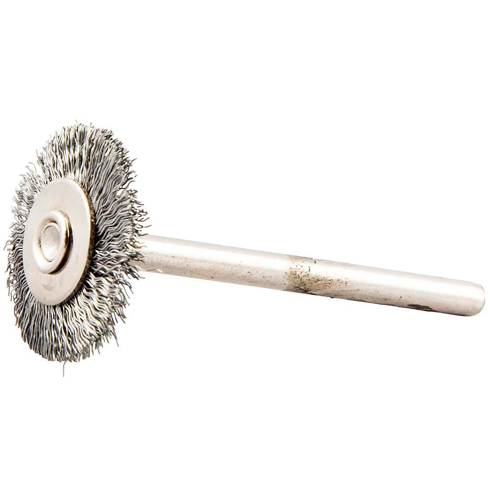 Norton - 3/4" OD, Crimped Carbon Wheel Brush - Makers Industrial Supply