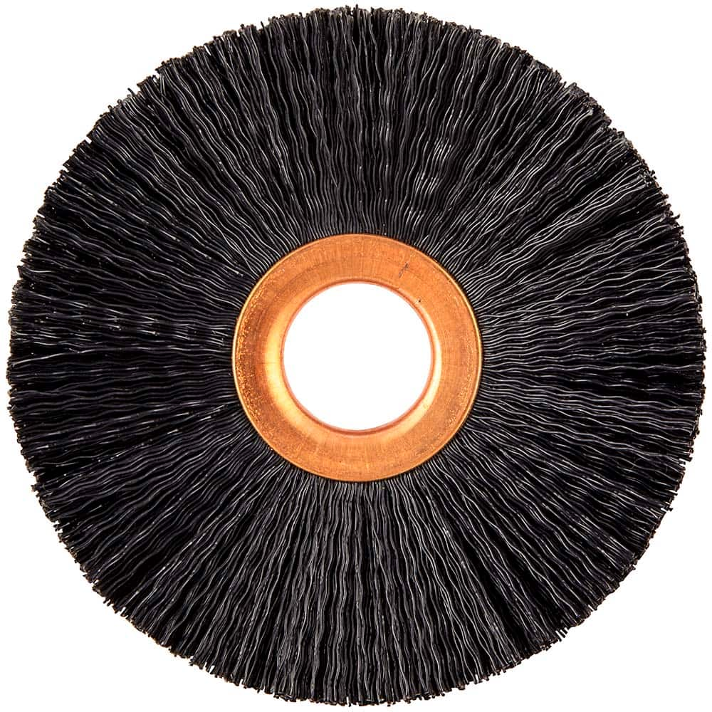 Norton - 3" OD, 5/8" Arbor Hole, Crimped Nylon Wheel Brush - Makers Industrial Supply