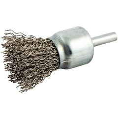 Norton - End Brushes Brush Diameter (Inch): 1 Fill Material: Carbon Steel - Makers Industrial Supply