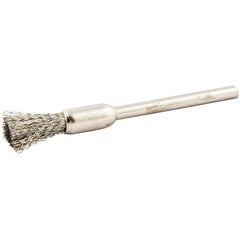 Norton - End Brushes Brush Diameter (Inch): 1/4 Fill Material: Stainless Steel - Makers Industrial Supply