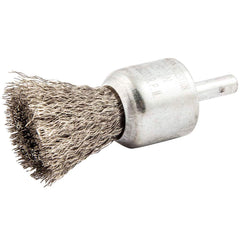 Norton - End Brushes Brush Diameter (Inch): 1 Fill Material: Stainless Steel - Makers Industrial Supply