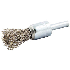 Norton - End Brushes Brush Diameter (Inch): 1/2 Fill Material: Stainless Steel - Makers Industrial Supply