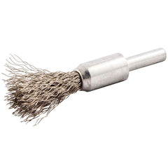 Norton - End Brushes Brush Diameter (Inch): 1/2 Fill Material: Stainless Steel - Makers Industrial Supply