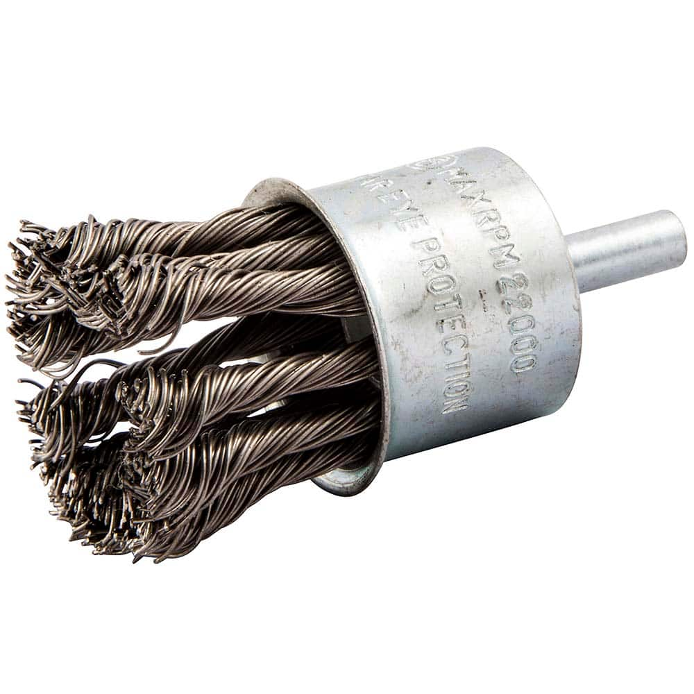 Norton - End Brushes Brush Diameter (Inch): 1-1/8 Fill Material: Carbon Steel - Makers Industrial Supply