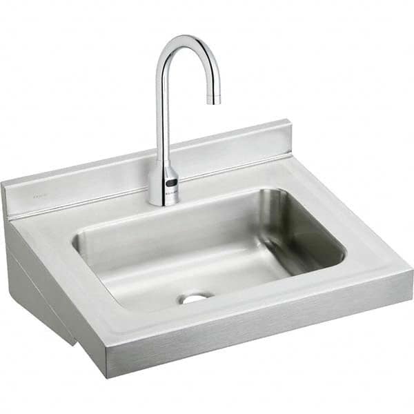 ELKAY - Stainless Steel Sinks Type: Lavatory Sink-Wall Hung Outside Length: 22 (Inch) - Makers Industrial Supply