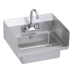 ELKAY - Stainless Steel Sinks Type: Hand Sink Wall Mount w/Manual Faucet Outside Length: 18 (Inch) - Makers Industrial Supply