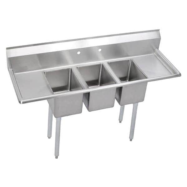 ELKAY - Stainless Steel Sinks Type: Scullery Sink Outside Length: 64 (Inch) - Makers Industrial Supply