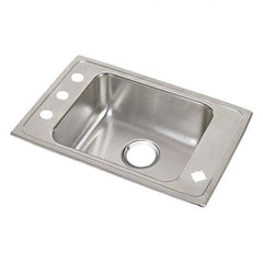 ELKAY - Stainless Steel Sinks Type: Drop In Sink Outside Length: 25 (Inch) - Makers Industrial Supply