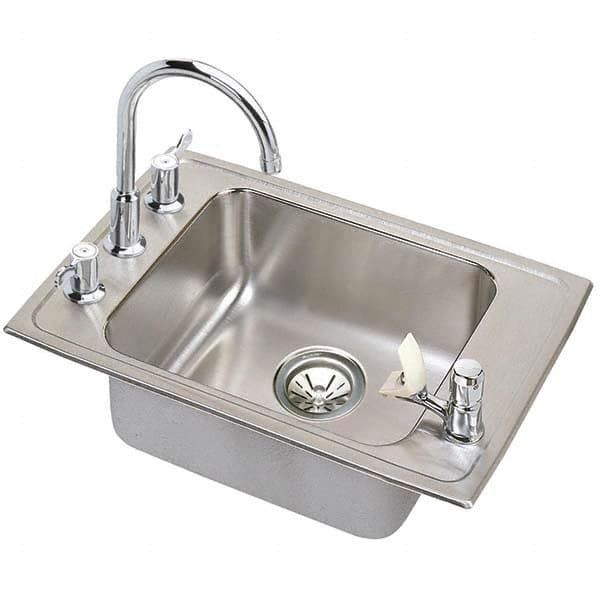 ELKAY - Stainless Steel Sinks Type: Drop In Sink Outside Length: 25 (Inch) - Makers Industrial Supply