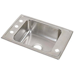 ELKAY - Stainless Steel Sinks Type: Drop In Sink Outside Length: 25 (Inch) - Makers Industrial Supply