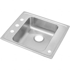 ELKAY - Stainless Steel Sinks Type: Drop In Sink Outside Length: 22 (Inch) - Makers Industrial Supply