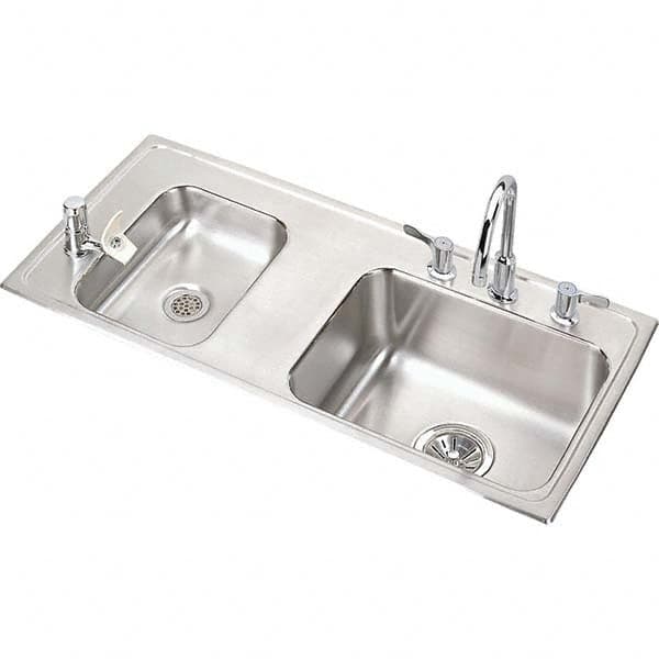 ELKAY - Stainless Steel Sinks Type: Drop In Sink Outside Length: 37-1/4 (Inch) - Makers Industrial Supply