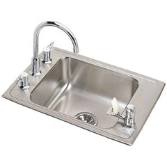 ELKAY - Stainless Steel Sinks Type: Drop In Sink Outside Length: 25 (Inch) - Makers Industrial Supply