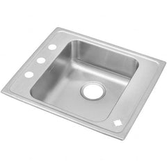 ELKAY - Stainless Steel Sinks Type: Drop In Sink Outside Length: 25 (Inch) - Makers Industrial Supply